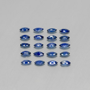 Sapphire Gemstones in 4 x 2.1 mm Size for Sale, Sapphire Stones in Deep Blue Color