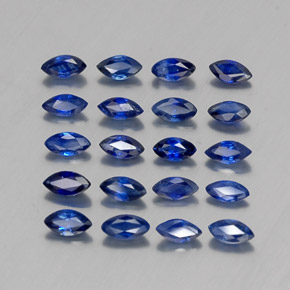 2.17 ctw Blue Sapphire Stones, Natural Sapphire in Marquise Facet Shape for Sale
