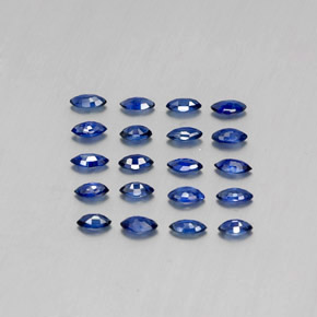 Sapphire Gemstone in 4 x 2 mm (calibrated) Size for Sale, Sapphire Stone in Deep Blue Color
