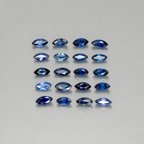 1.72 ct Blue Sapphire Gemstone, Sapphire Gem in Marquise Facet Shape for Sale.