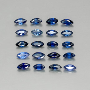 1.72 ct Blue Sapphire Stone, Natural Sapphire in Marquise Facet Shape for Sale