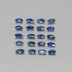 1.63 ct Blue Sapphire Gemstone, Sapphire Gem in Marquise Facet Shape for Sale.