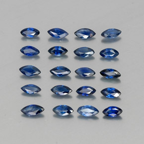 1.63 ct Blue Sapphire Stone, Natural Sapphire in Marquise Facet Shape for Sale