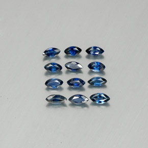 1.35 ct Blue Sapphire Gemstone, Sapphire Gem in Marquise Facet Shape for Sale.