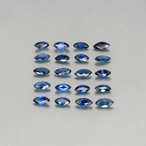 1.52 ct Blue Sapphire Gemstone, Sapphire Gem in Marquise Facet Shape for Sale.