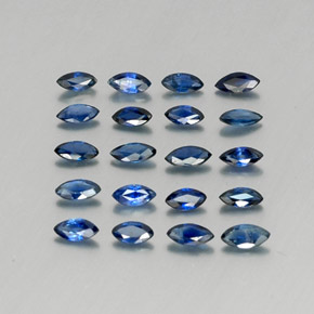 1.52 ct Blue Sapphire Stone, Natural Sapphire in Marquise Facet Shape for Sale