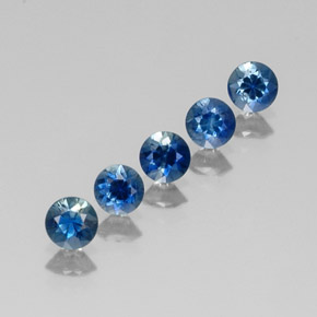 1.57 ct Blue Sapphire Stone, Natural Sapphire in Diamond-Cut Shape for Sale