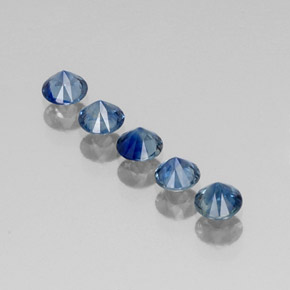 Sapphire Gemstone in 4 mm (calibrated) Size for Sale, Sapphire Stone in Deep Blue Color