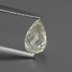 1.51 ct Yellow Sapphire Gemstone, Sapphire Gem in Briolette with Hole Shape for Sale.