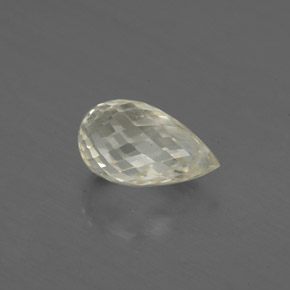 1.51 ct Yellow Sapphire Stone, Natural Sapphire in Briolette with Hole Shape for Sale