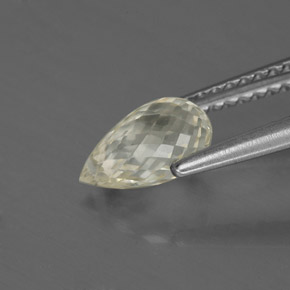 Sapphire Gemstone in 7.8 x 4.9 mm Size for Sale, Sapphire Stone in Light Yellow Color