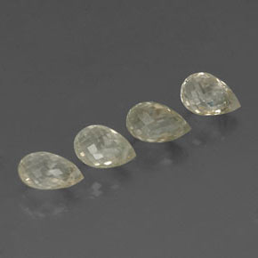 4.42 ct Yellow Sapphire Stone, Natural Sapphire in Briolette with Hole Shape for Sale