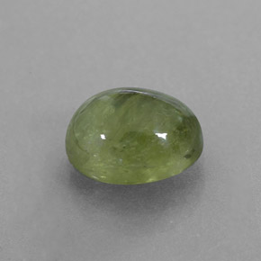 3.07 ct Green Sapphire Stone, Natural Sapphire in Oval Cabochon Shape for Sale