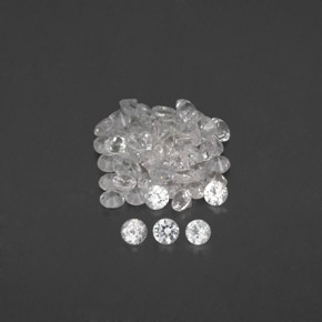 1.05 ct White Sapphire Gemstone, Sapphire Gem in Diamond-Cut Shape for Sale.