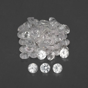 1.05 ct White Sapphire Stone, Natural Sapphire in Diamond-Cut Shape for Sale