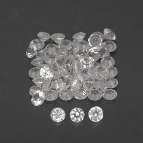 1.05 ct White Sapphire Stone, Natural Sapphire in Diamond-Cut Shape for Sale