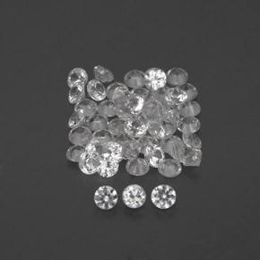 1.22 ct White Sapphire Gemstone, Sapphire Gem in Diamond-Cut Shape for Sale.