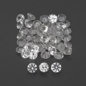 1.22 ct White Sapphire Stone, Natural Sapphire in Diamond-Cut Shape for Sale