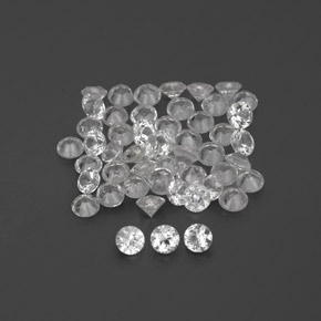 1.10 ct White Sapphire Gemstone, Sapphire Gem in Diamond-Cut Shape for Sale.