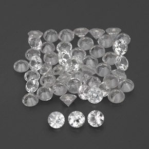 1.10 ct White Sapphire Stone, Natural Sapphire in Diamond-Cut Shape for Sale