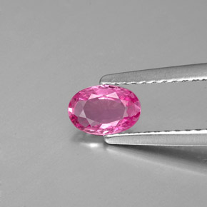 0.46 ct Pink Sapphire Gemstone, Sapphire Gem in Oval Facet Shape for Sale.