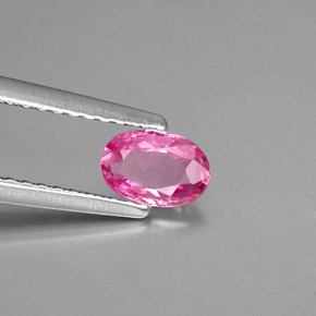 0.46 ct Pink Sapphire Stone, Natural Sapphire in Oval Facet Shape for Sale