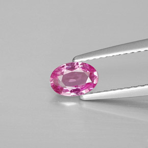 0.46 ct Pink Sapphire Gemstone, Sapphire Gem in Oval Facet Shape for Sale.