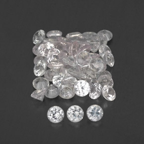 1.21 ct White Sapphire Stone, Natural Sapphire in Diamond-Cut Shape for Sale
