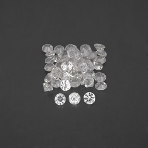1.07 ct White Sapphire Gemstone, Sapphire Gem in Diamond-Cut Shape for Sale.