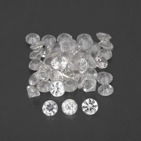 1.07 ct White Sapphire Stone, Natural Sapphire in Diamond-Cut Shape for Sale