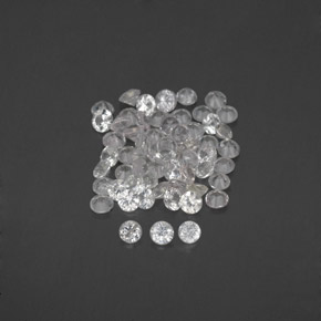 1.02 ct White Sapphire Gemstone, Sapphire Gem in Diamond-Cut Shape for Sale.
