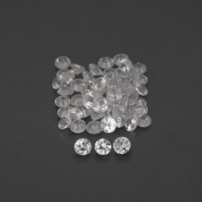 1.09 ct White Sapphire Gemstone, Sapphire Gem in Diamond-Cut Shape for Sale.