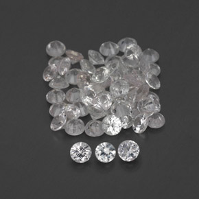 1.09 ct White Sapphire Stone, Natural Sapphire in Diamond-Cut Shape for Sale