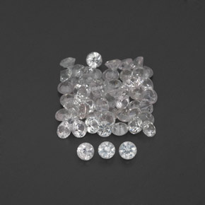 1.18 ct White Sapphire Gemstone, Sapphire Gem in Diamond-Cut Shape for Sale.