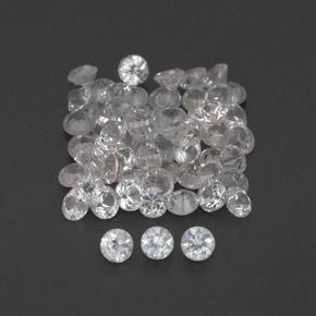 1.18 ct White Sapphire Stone, Natural Sapphire in Diamond-Cut Shape for Sale