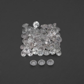 Sapphire Gemstone in 1.7 mm Size for Sale, Sapphire Stone in White Color