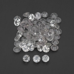 1.13 ct White Sapphire Stone, Natural Sapphire in Diamond-Cut Shape for Sale