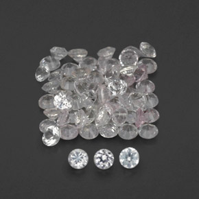 1.14 ct White Sapphire Stone, Natural Sapphire in Diamond-Cut Shape for Sale