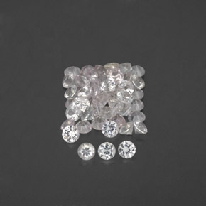 1.10 ct White Sapphire Gemstone, Sapphire Gem in Diamond-Cut Shape for Sale.