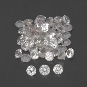 1.09 ct White Sapphire Stone, Natural Sapphire in Diamond-Cut Shape for Sale