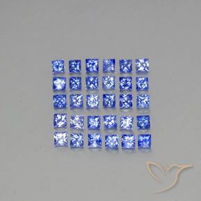 3.52 ct Loose Blue Sapphire, 2.6 x 2.5 mm Princess Cut From Sri Lanka, Photo A