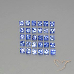 3.32 ct Loose Blue Sapphire, 2.6 x 2.5 mm Princess Cut From Sri Lanka, Photo A