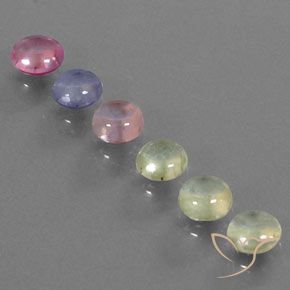 Sapphire Gemstones in 4.5 mm (calibrated) Size for Sale, Sapphire Stones in Multicolor Color