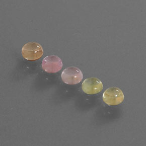 Multicolor Zafiro Gema - 0.4ct Cabujón Redondo (ID: 344668)