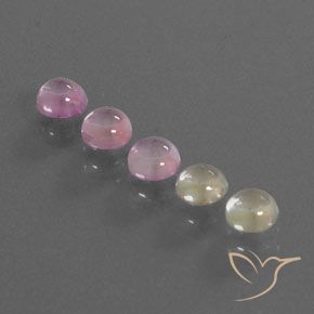 Multicolor Sapphire Gem - 0.4ct Round Cabochon (ID: 344669)