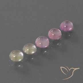 2.03 ctw Multicolor Sapphire Stones, Natural Sapphire in Round Cabochon Shape for Sale