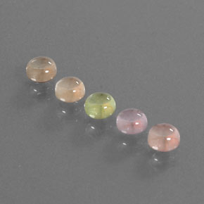Multicolor Sapphire Gem - 0.4ct Round Cabochon (ID: 344672)