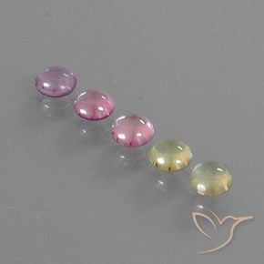 Multicolor Zafiro Gema - 0.4ct Cabujón Redondo (ID: 344674)