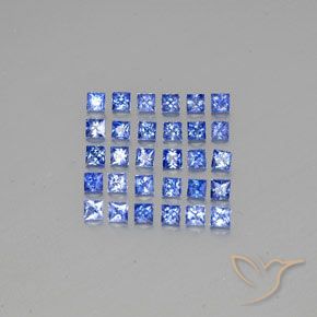 2.69 ct Loose Blue Sapphire, 2.4 x 2.3 mm Princess Cut From Sri Lanka, Photo A