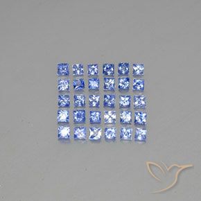 Azul Zafiro Gema - 0.1ct Corte Princesa (ID: 344699)